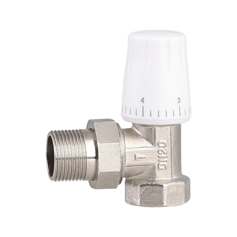 Высокотемпературный термостатический латунный клапан с ручным управлением углового типа для эффективного управления отоплением